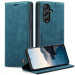 Фото Кожаный чехол-книжка CaseMe Velvet Nubuck для Samsung Galaxy A36 5G / A37 5G / A56 5G (Blue) на vchehle.ua