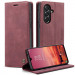 Фото Шкіряний чохол-книжка CaseMe Velvet Nubuck на Samsung Galaxy A57 5G (Red) на vchehle.ua
