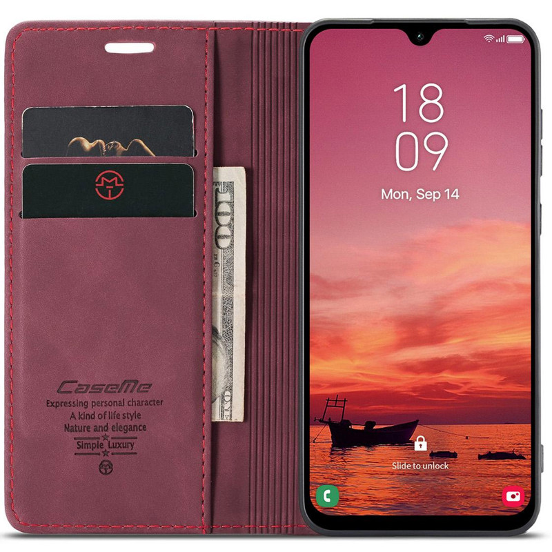 Фото Шкіряний чохол-книжка CaseMe Velvet Nubuck на Samsung Galaxy A57 5G (Red) в маназині vchehle.ua