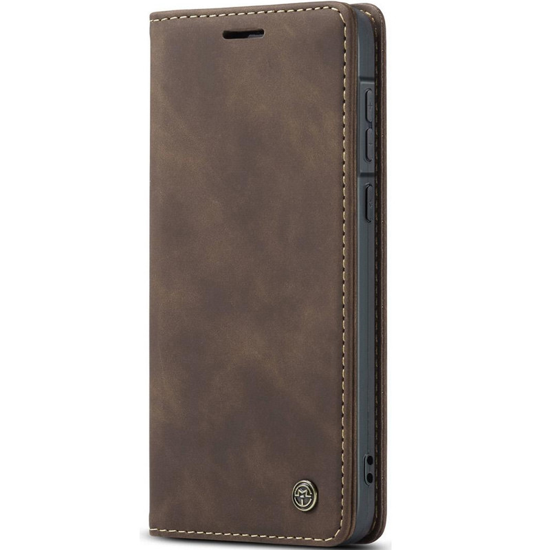 Шкіряний чохол-книжка CaseMe Velvet Nubuck на Xiaomi Redmi Note 15 Pro 4G (Coffee)