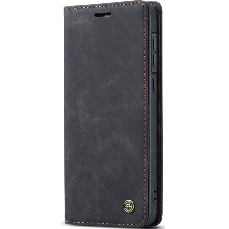 Шкіряний чохол-книжка CaseMe Velvet Nubuck на Xiaomi Redmi Note 15 Pro 5G (Black)