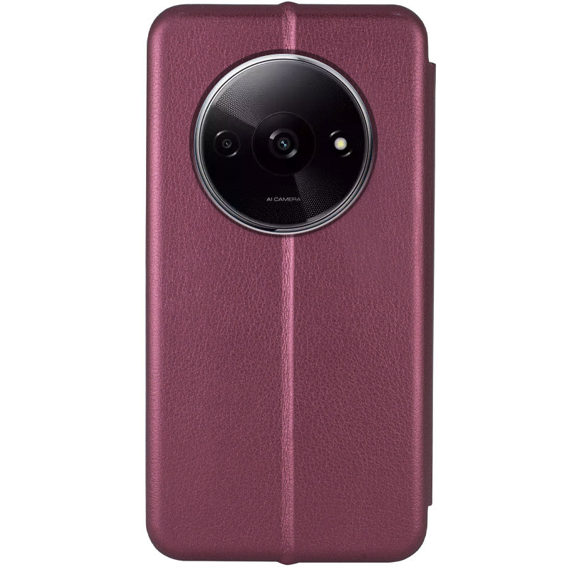 Фото Шкіряний чохол-книжка Classy на Xiaomi Redmi A3 (Бордовий) в маназині vchehle.ua