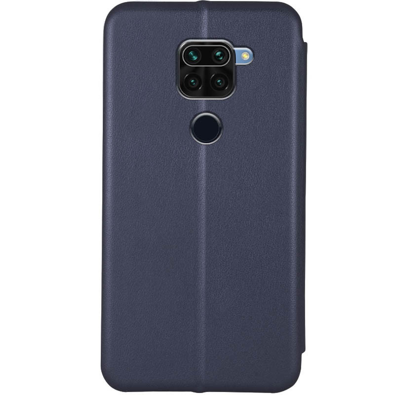 Фото Кожаный чехол-книжка Classy для Xiaomi Redmi Note 9 / Redmi 10X (Темно-синий) на vchehle.ua
