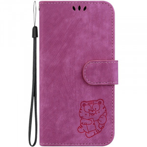 Кожаный чехол-книжка Cute Tiger для Samsung Galaxy A07