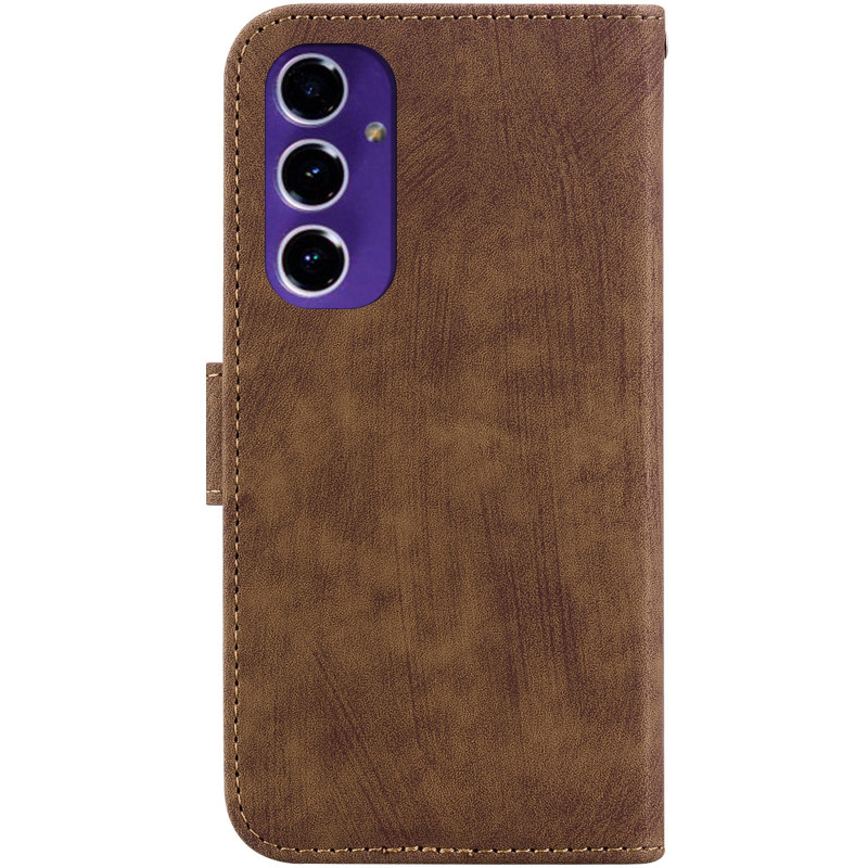 Фото Кожаный чехол-книжка Cute Tiger для Samsung Galaxy A16 4G/5G (Brown) на vchehle.ua
