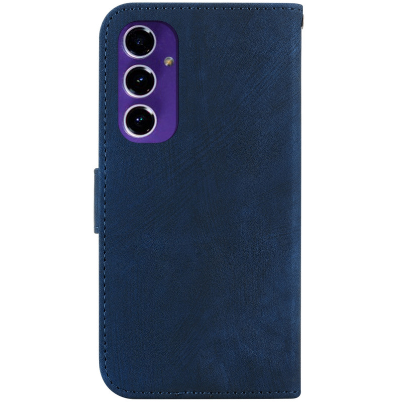 Фото Кожаный чехол-книжка Cute Tiger для Samsung Galaxy A16 4G/5G (Dark Blue) на vchehle.ua