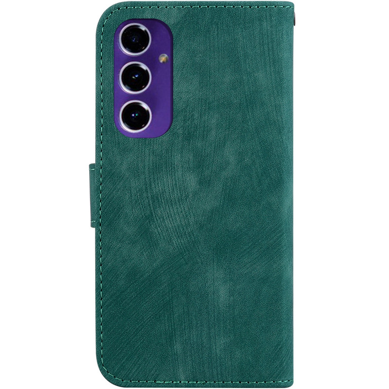 Фото Кожаный чехол-книжка Cute Tiger для Samsung Galaxy A16 4G/5G (Green) на vchehle.ua