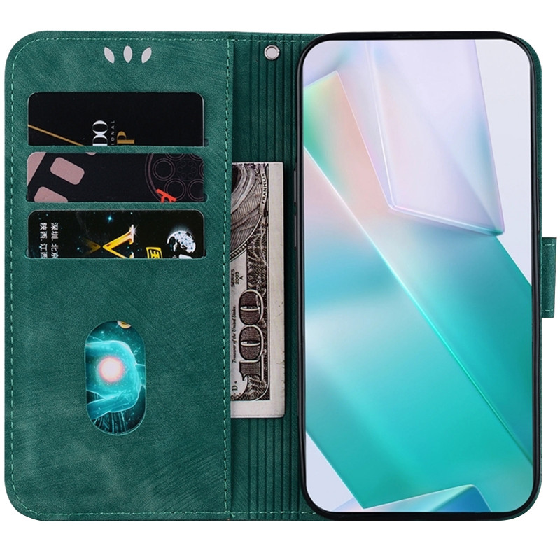 Фото Кожаный чехол-книжка Cute Tiger для Samsung Galaxy A36 5G / A37 5G / A56 5G (Green) в магазине vchehle.ua