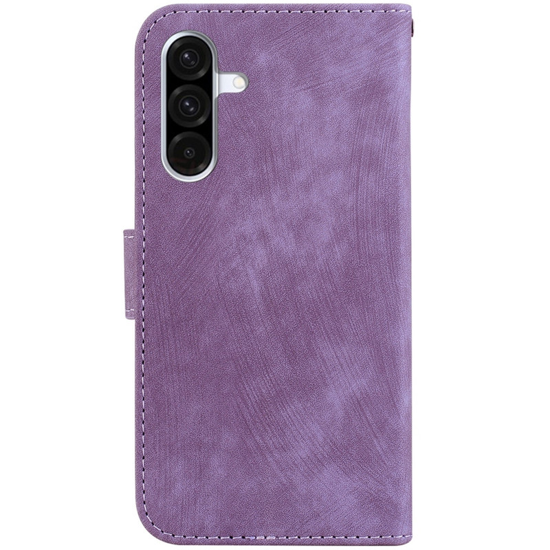 Фото Кожаный чехол-книжка Cute Tiger для Samsung Galaxy A36 5G / A37 5G / A56 5G (Purple) на vchehle.ua