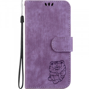 Кожаный чехол-книжка Cute Tiger для Samsung Galaxy A57 5G
