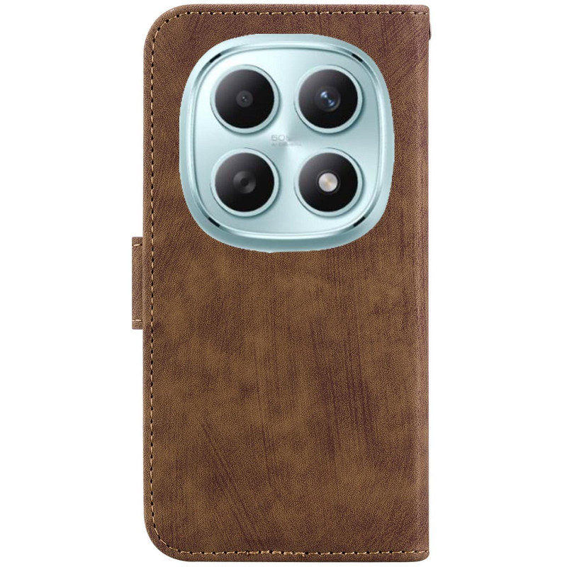 Фото Шкіряний чохол-книжка Cute Tiger на Xiaomi Redmi Note 15 4G/5G (EU) / Poco M8 (Brown) на vchehle.ua