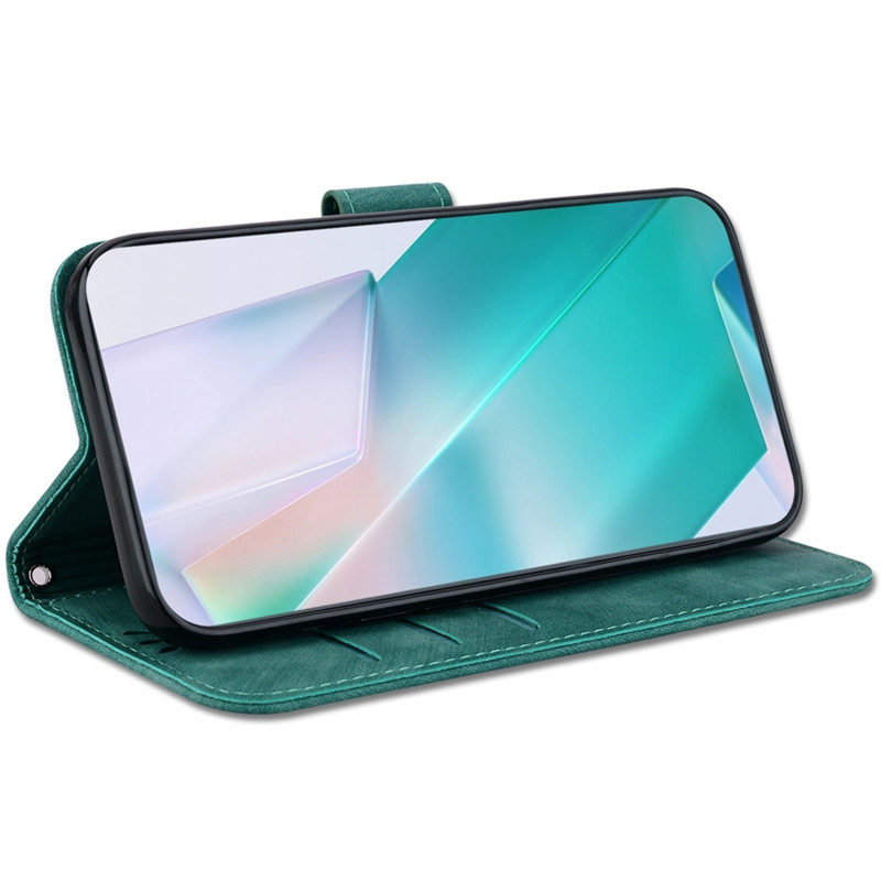 Шкіряний чохол-книжка Cute Tiger на Xiaomi Redmi Note 15 4G/5G (EU) / Poco M8 (Green) в магазині vchehle.ua