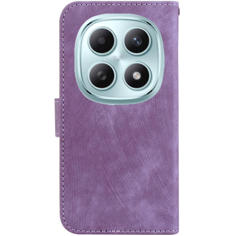 Фото Шкіряний чохол-книжка Cute Tiger на Xiaomi Redmi Note 15 4G/5G (EU) / Poco M8 (Purple) на vchehle.ua
