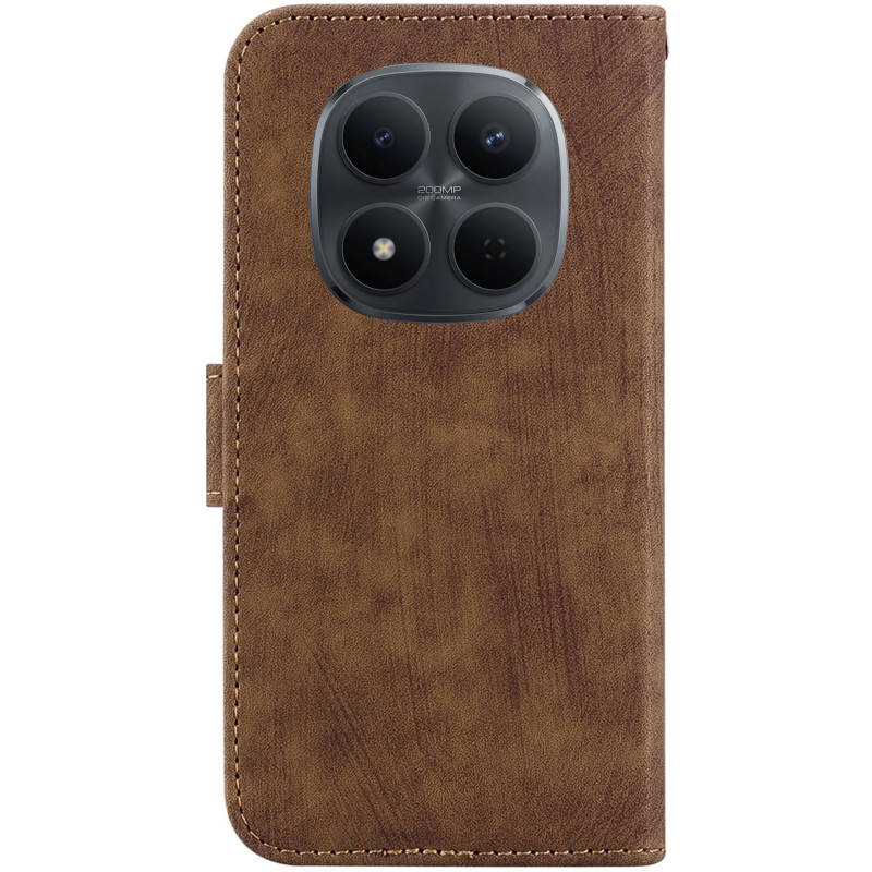 Фото Шкіряний чохол-книжка Cute Tiger на Xiaomi Redmi Note 15 Pro 5G (Brown) на vchehle.ua