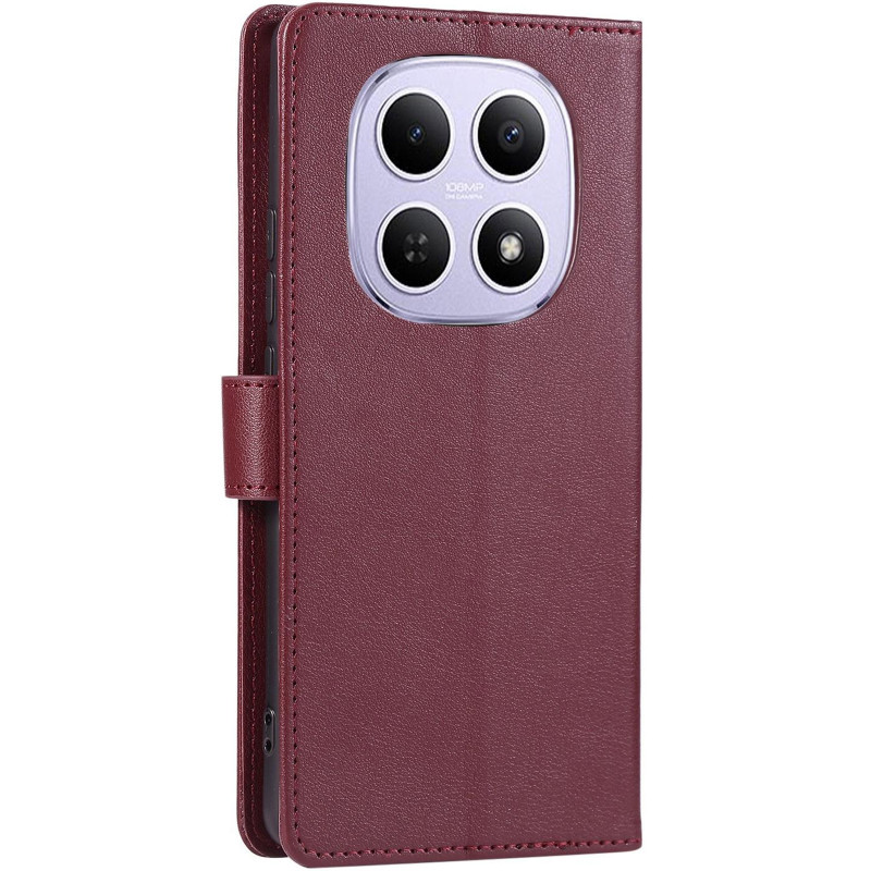 Фото Кожаный чехол-книжка Essential Case для Xiaomi Redmi Note 15 4G/5G (EU) (Wine Red) на vchehle.ua