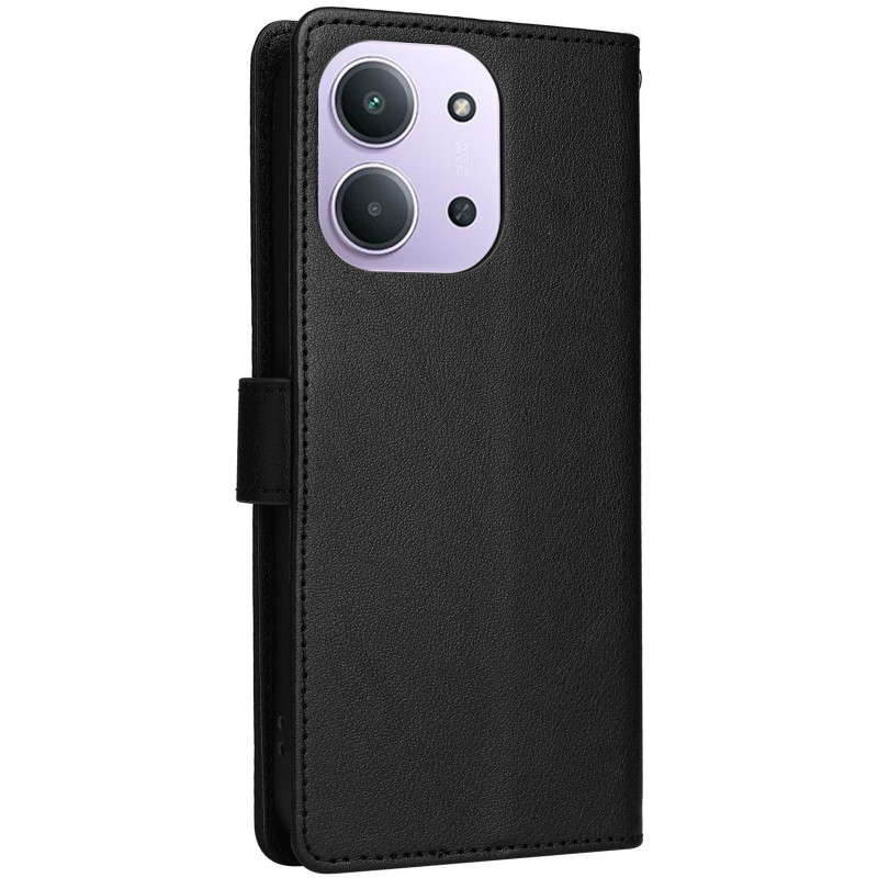 Фото Шкіряний чохол-книжка Essential Case на Xiaomi Redmi 15C (EU) (Black) на vchehle.ua