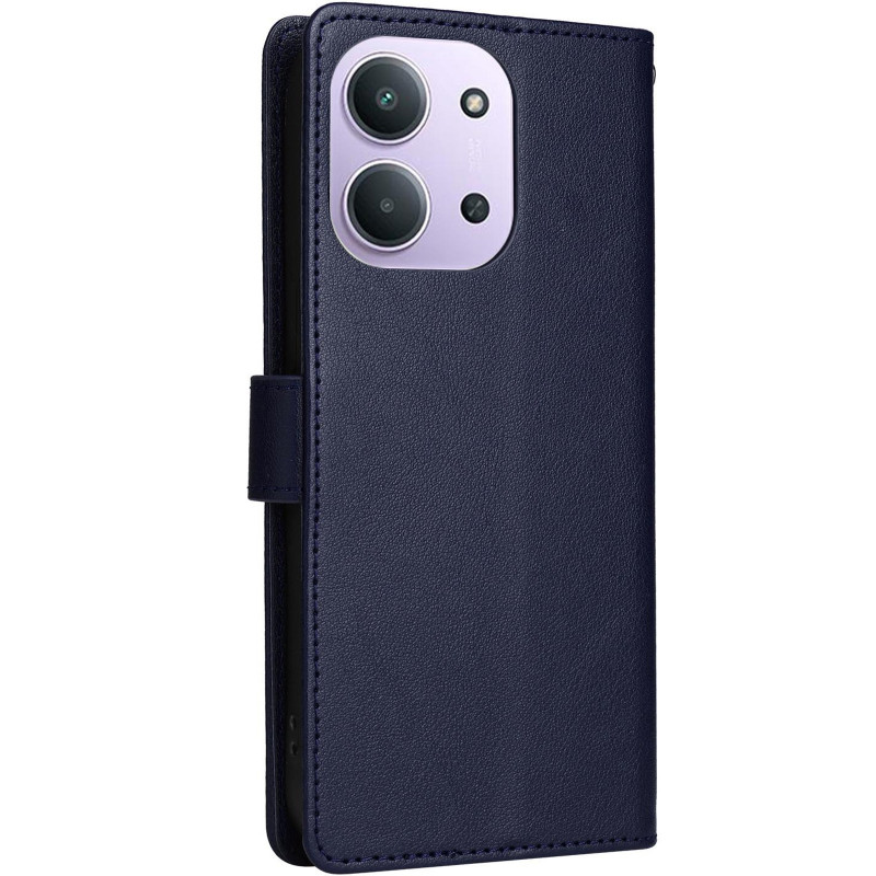 Фото Шкіряний чохол-книжка Essential Case на Xiaomi Redmi 15C (EU) (Navy Blue) на vchehle.ua