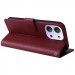 Шкіряний чохол-книжка Essential Case на Xiaomi Redmi 15C (EU) (Wine Red) в магазині vchehle.ua