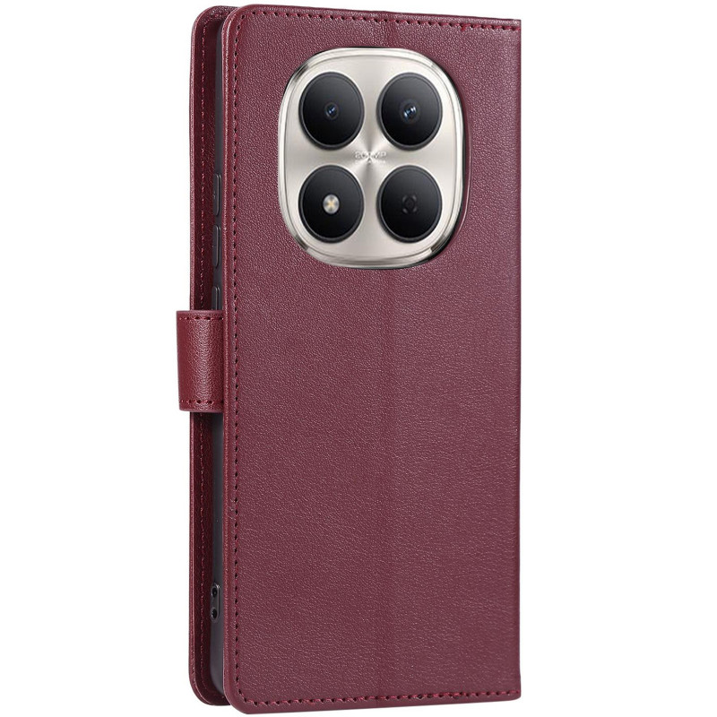 Фото Кожаный чехол-книжка Essential Case для Xiaomi Redmi Note 15 Pro 4G (Wine Red) на vchehle.ua