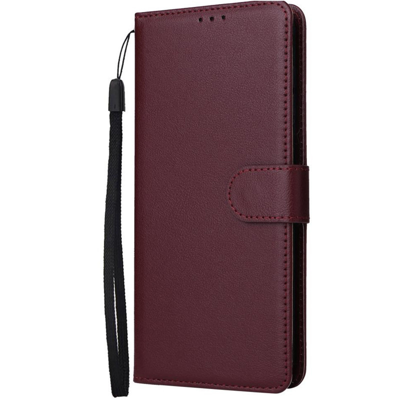 Кожаный чехол-книжка Essential Case для Xiaomi Redmi Note 15 Pro 5G (Wine Red)