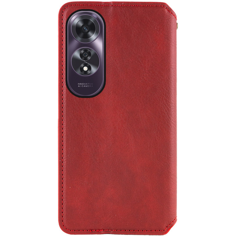 Фото Кожаный чехол-книжка GETMAN Cubic (PU) для Oppo A60 4G (Красный) в магазине vchehle.ua