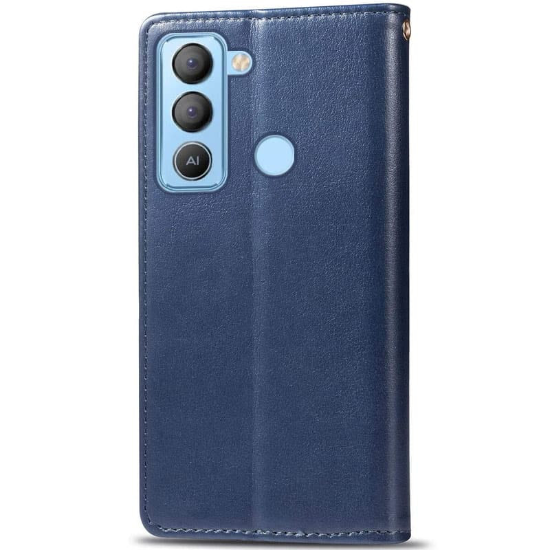 Фото Шкіряний чохол-книжка GETMAN Gallant (PU) для TECNO Pop 5 LTE (Синій) на vchehle.ua