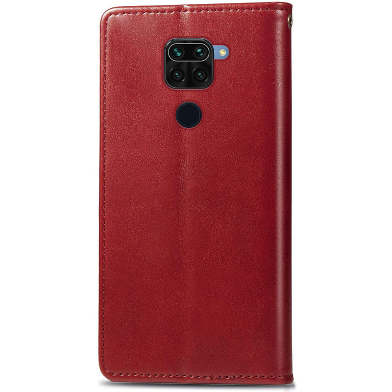 Фото Кожаный чехол-книжка GETMAN Gallant (PU) для Xiaomi Redmi Note 9 / Redmi 10X (Красный) на vchehle.ua