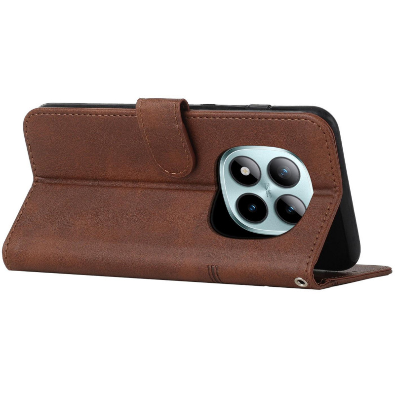 Шкіряний чохол-книжка Jet Cover на Xiaomi Redmi Note 15 Pro 5G (Brown) в магазині vchehle.ua