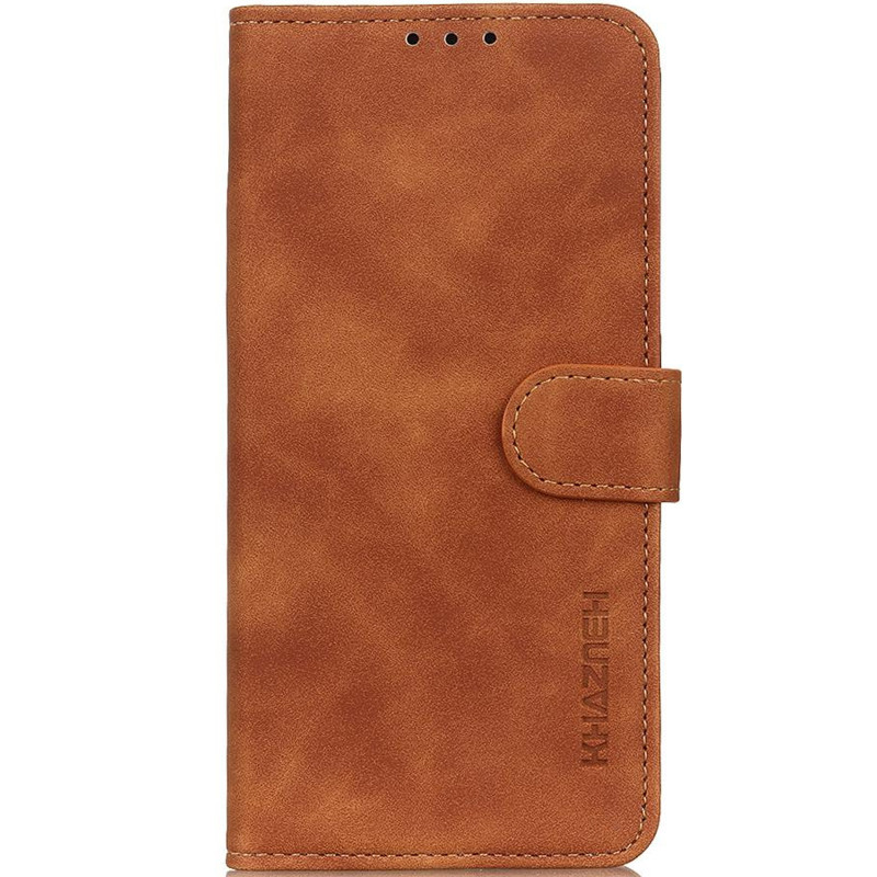 Шкіряний чохол-книжка KHAZNEH Retro на Samsung Galaxy A17 4G/5G (Brown)