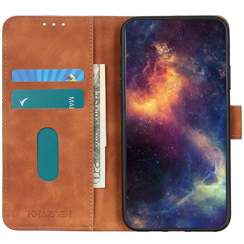 Фото Шкіряний чохол-книжка KHAZNEH Retro на Samsung Galaxy A17 4G/5G (Brown) на vchehle.ua