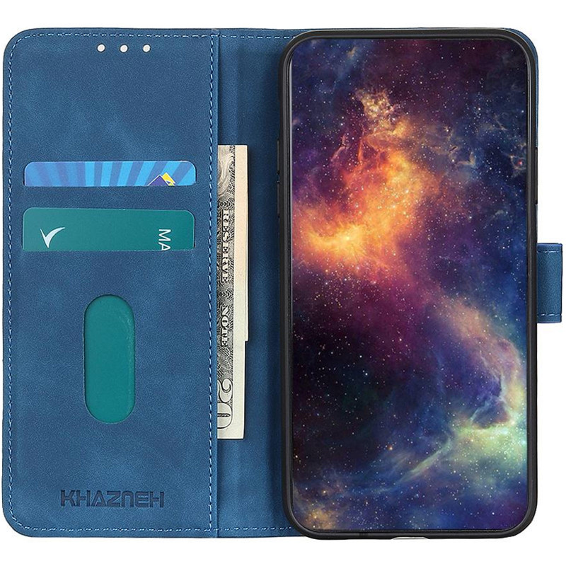 Фото Кожаный чехол-книжка KHAZNEH Retro для Samsung Galaxy A36 5G / A37 5G / A56 5G (Blue) на vchehle.ua