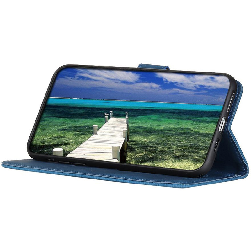 Фото Кожаный чехол-книжка KHAZNEH Retro для Samsung Galaxy A36 5G / A37 5G / A56 5G (Blue) в магазине vchehle.ua