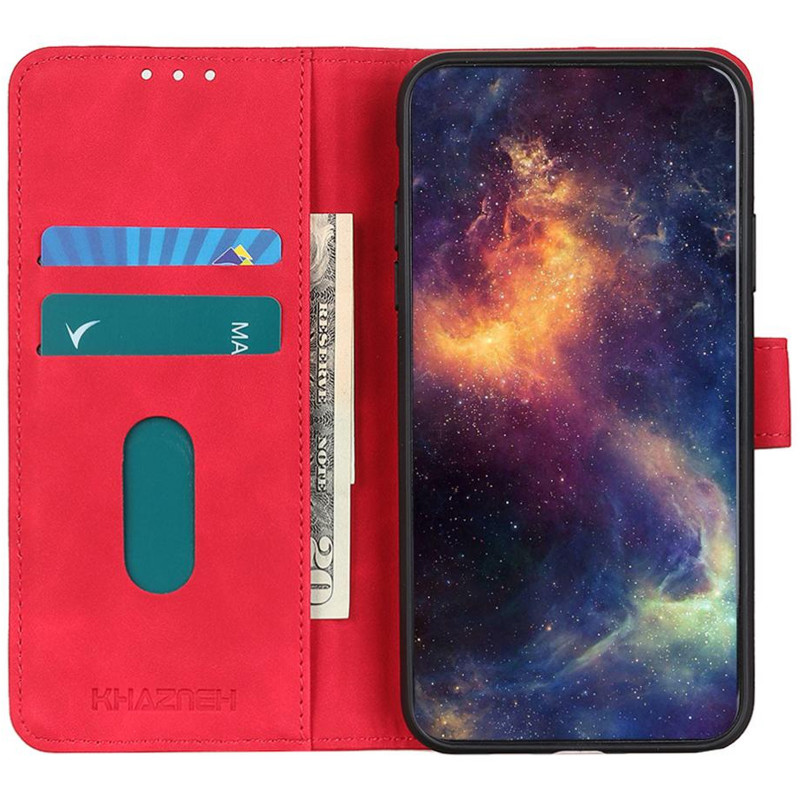 Фото Кожаный чехол-книжка KHAZNEH Retro для Samsung Galaxy A36 5G / A37 5G / A56 5G (Red) на vchehle.ua