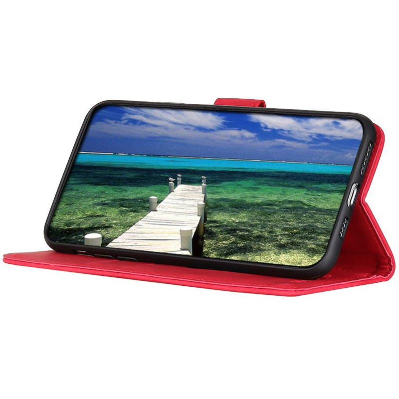 Фото Кожаный чехол-книжка KHAZNEH Retro для Samsung Galaxy A36 5G / A37 5G / A56 5G (Red) в магазине vchehle.ua