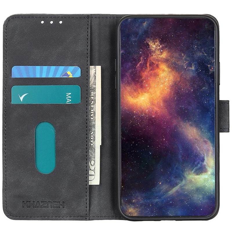 Фото Шкіряний чохол-книжка KHAZNEH Retro на Samsung Galaxy A57 5G (Black) на vchehle.ua