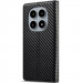 Фото Кожаный чехол-книжка LC.IMEEKE Carbon Black для Xiaomi Redmi Note 15 4G/5G (EU) (Black) на vchehle.ua