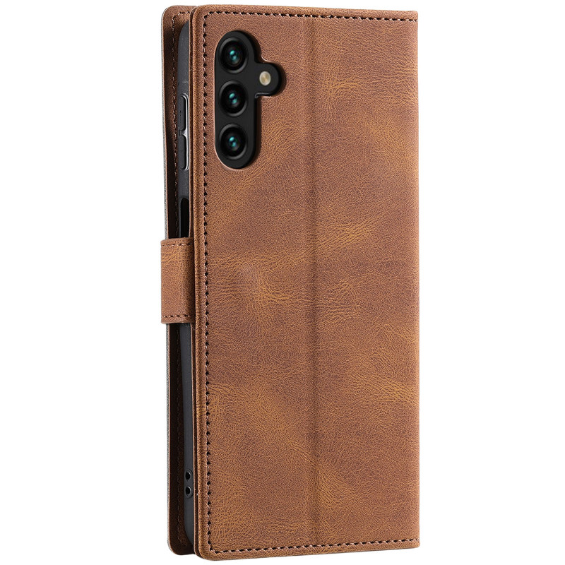 Фото Шкіряний чохол-книжка Maverick Cover для Samsung Galaxy A17 4G/5G (Brown) на vchehle.ua