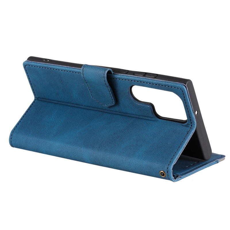 Шкіряний чохол-книжка Maverick Cover для Samsung Galaxy S26 Ultra (Blue) в магазині vchehle.ua