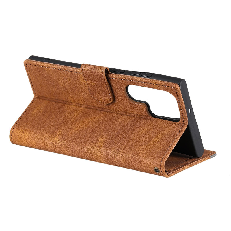Шкіряний чохол-книжка Maverick Cover для Samsung Galaxy S26 Ultra (Brown) в магазині vchehle.ua