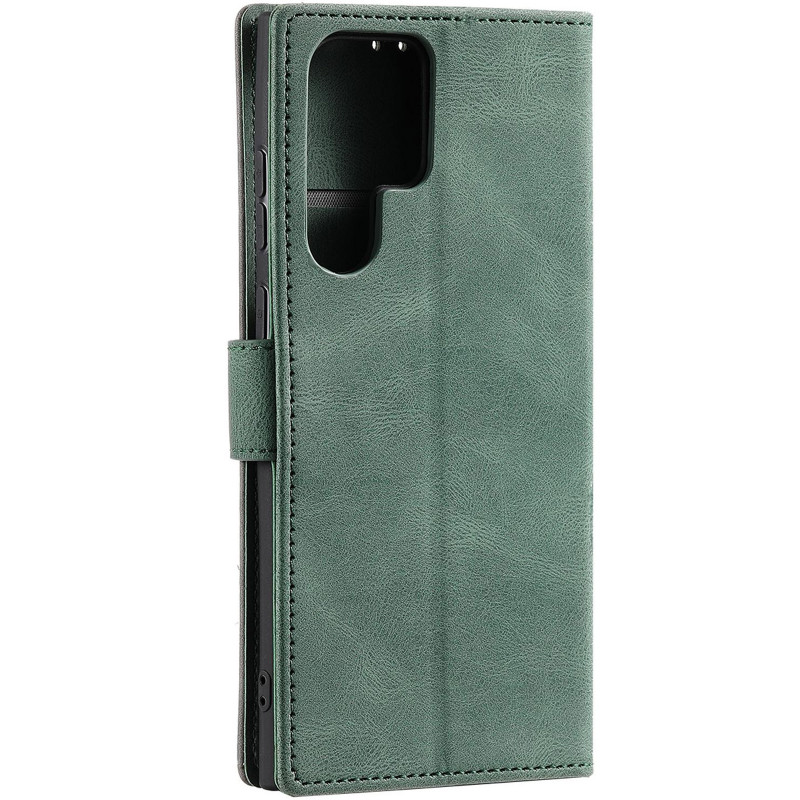 Фото Шкіряний чохол-книжка Maverick Cover для Samsung Galaxy S26 Ultra (Green) на vchehle.ua