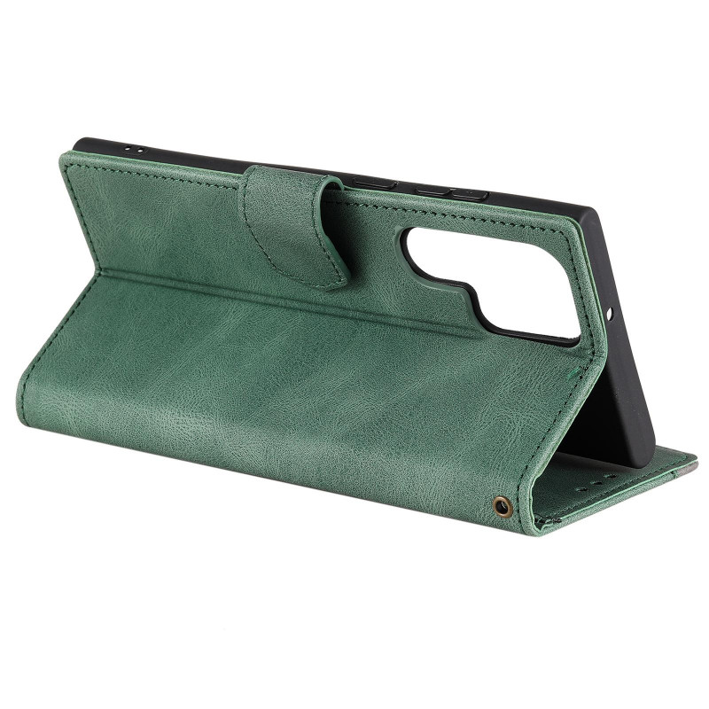 Шкіряний чохол-книжка Maverick Cover для Samsung Galaxy S26 Ultra (Green) в магазині vchehle.ua