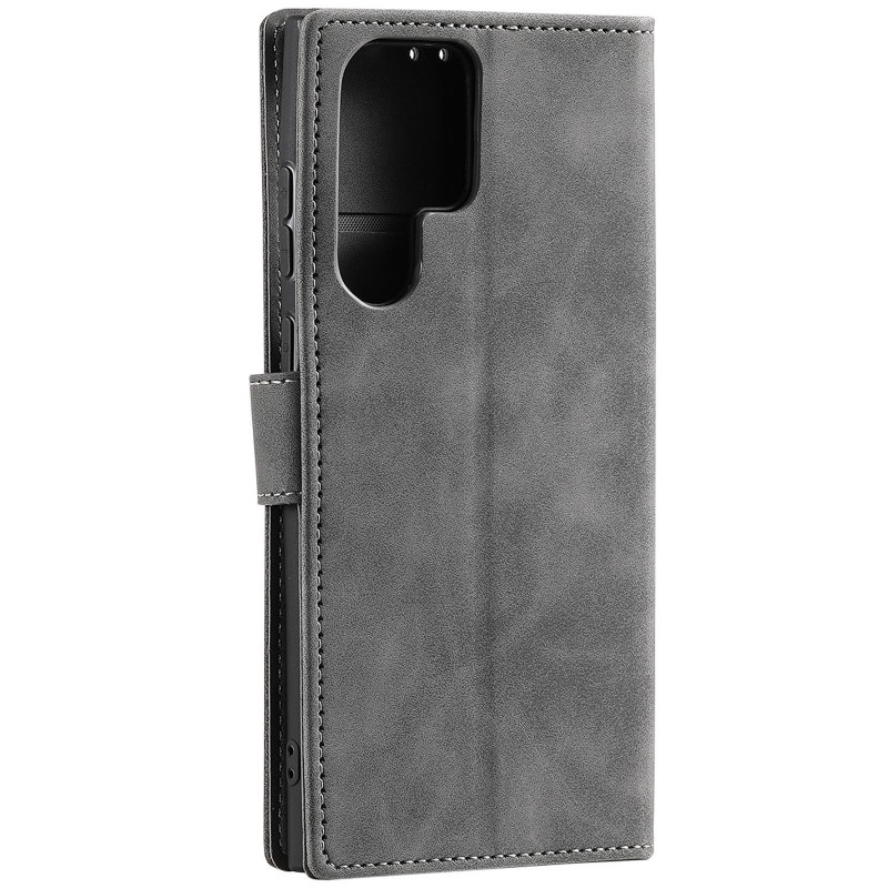 Фото Шкіряний чохол-книжка Maverick Cover для Samsung Galaxy S26 Ultra (Grey) на vchehle.ua
