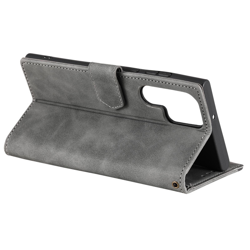 Купити Шкіряний чохол-книжка Maverick Cover для Samsung Galaxy S26 Ultra (Grey) на vchehle.ua