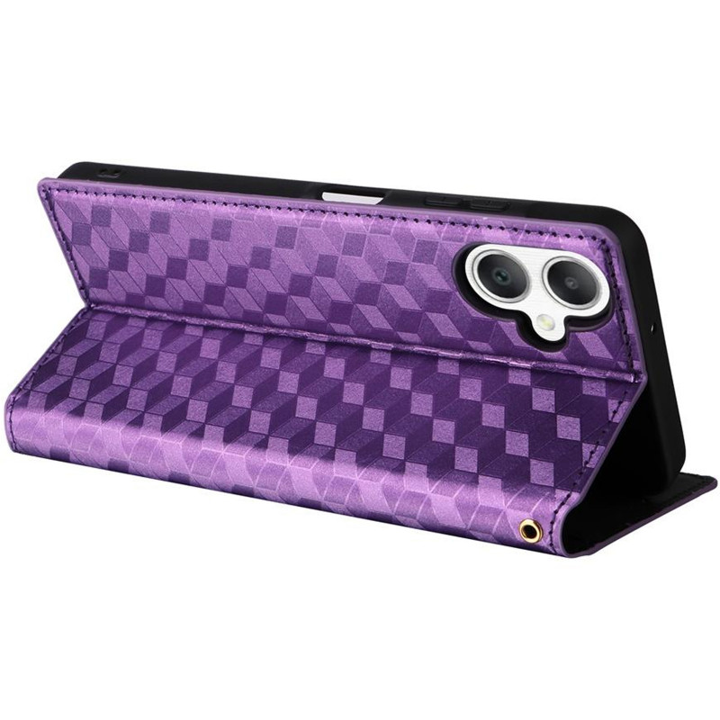 Шкіряний чохол-книжка Rhombus Book на Samsung Galaxy A57 5G (Purple) в магазині vchehle.ua