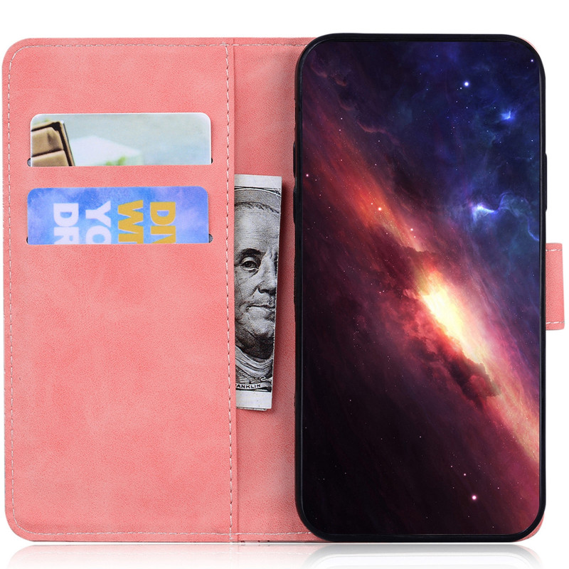 Фото Кожаный чехол-книжка Tiger для Motorola Edge 50 Fusion (Pink) в магазине vchehle.ua