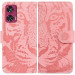 Купить Кожаный чехол-книжка Tiger для Motorola Edge 50 Fusion (Pink) на vchehle.ua
