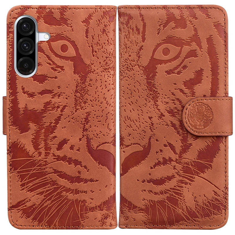 Купить Кожаный чехол-книжка Tiger для Samsung Galaxy A36 5G / A37 5G / A56 5G (Brown) на vchehle.ua