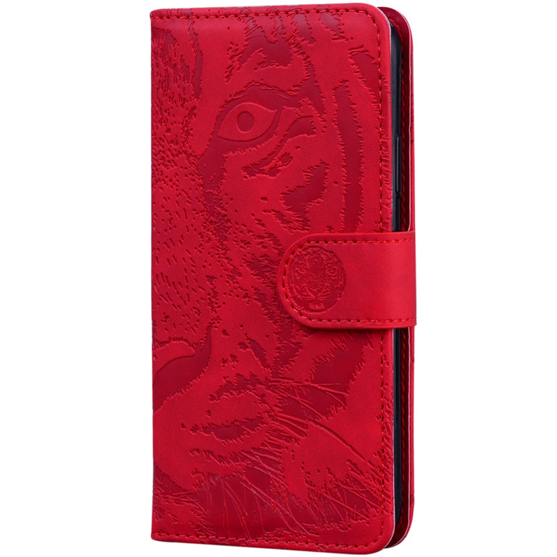 Кожаный чехол-книжка Tiger для Samsung Galaxy A36 5G / A37 5G / A56 5G (Red)