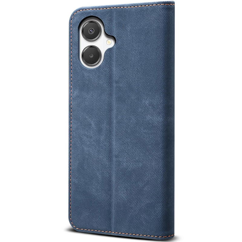 Фото Шкіряний чохол-книжка Urban Denim series на Samsung Galaxy A07 (Blue) на vchehle.ua