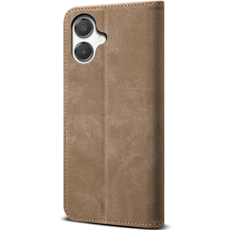 Фото Шкіряний чохол-книжка Urban Denim series на Samsung Galaxy A07 (Khaki) на vchehle.ua